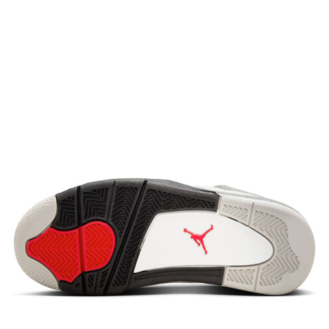 Air Jordan 4 Retro 'White Cement' (GS) - Summit White/Fire Red