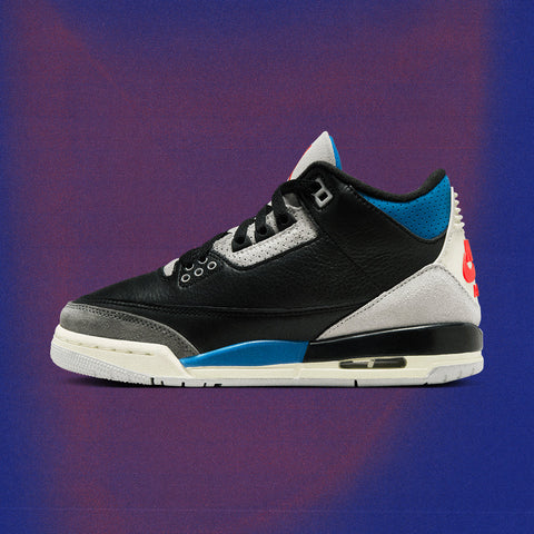AIR JORDAN 3 RETRO OG 'RARE AIR' (GS) - BLACK/CHILE RED