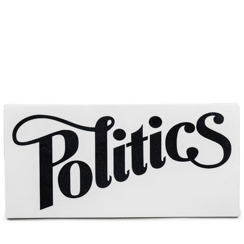 Politics Decals (4 Pack) - White/Black